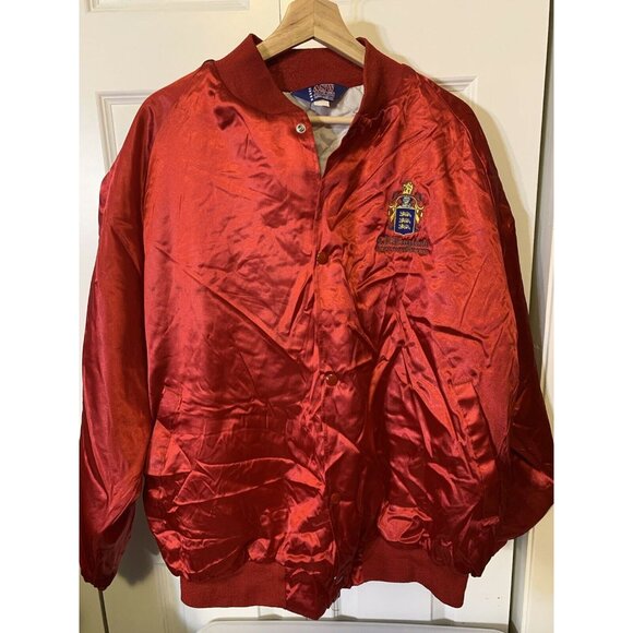 C.R. England Freight Global Transportation Satin Trucker Jacket‎ Patches XL VTG - Picture 4 of 9